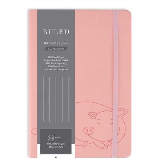 Pink Piggy A5 Soft Touch Cover Banded(Rueld) - Picture 2 of 5
